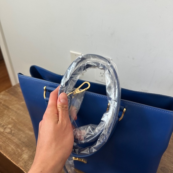 Longchamp blue leather shoulder bag - Picture 5 of 6